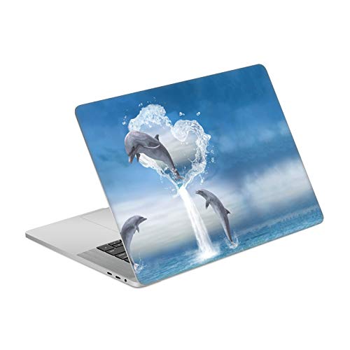 Skin MacBook Pro 15.4 A1707 A1990 Head Case Designs autocollant vinyle Les Amoureux Dauphins