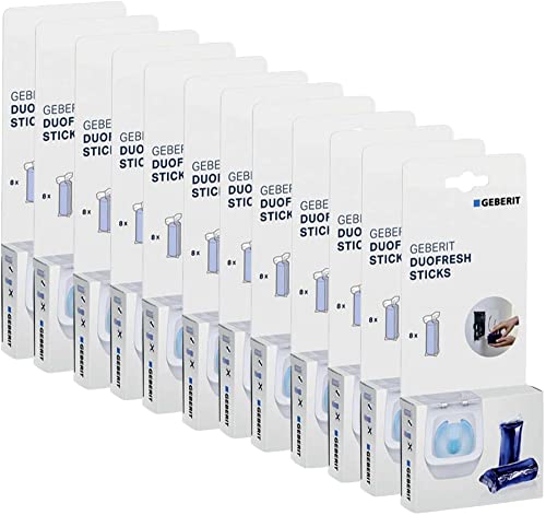 Geberit Duofresh Sticks - WC Toilettensteine - Frischer Duft und hygienische Sauberkeit - Blau - 96st - WC reiniger - Reinigungsmittel - Toilette tabs