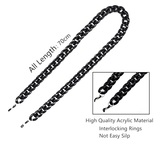 Image of Acrylic Glasses Chain for Women Men Reading Eyeglass Strap Sunglasses Holder Mask Lanyard Chain for Adults