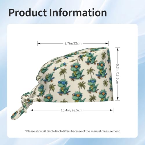 Image of Adjustable Scrub Cap with Sweatband, Breathable Working Hat for Men /Women