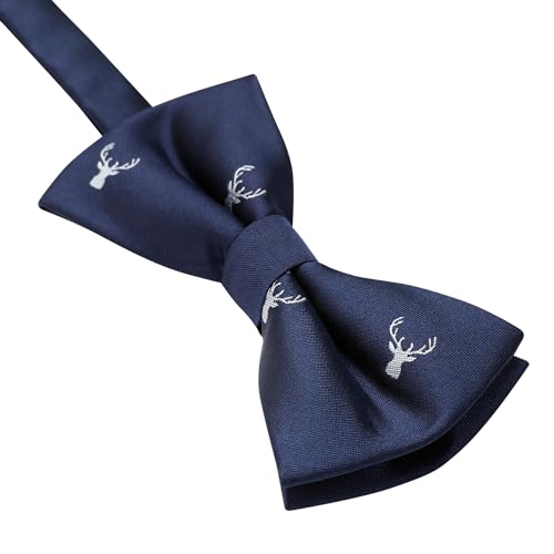 Image of HISDERN Bow Ties for Boys Pre Tied Toddler Bow Tie Adjustable Kids Bowties Clip On Fun Patterned Bowties for Wedding Party