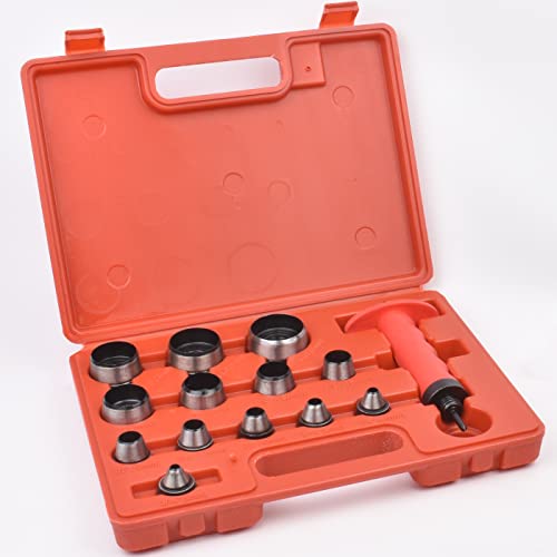 Hollow Hole Punch Set 14 Pieces 3/16 To 1-3/8In – Hole Maker Tool Gasket Punch Set 5 To 35Mm – Hollow Punch Set With 13 Different Sizes #TOP1