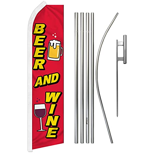 Beer & Wine Swooper Flag & Pole Kit