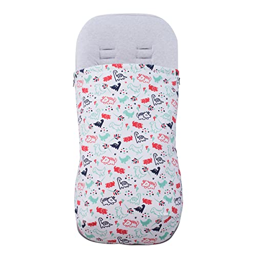 JYOKO Kids Saco para Cochecito Compatible con Baby Jogger City Mini Joolz (Algodon, Dino Party)