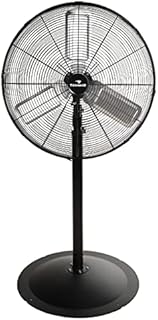 Tornado 24 Inch High Velocity Oscillating Metal Pedestal Fan Commercial, Industrial Use 3 Speed 7600 CFM 1/4 HP 6.6 FT Cord UL Safety Listed