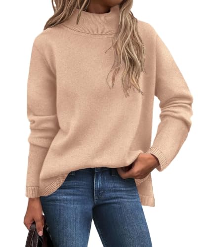 Image of TIYOMI Plus Size Sweater Tops for Women Turtleneck Warm Pullover XL-5XL