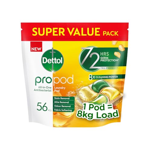 Dettol Propod All-in-One Laundry Capsule Citrus Rose 56s Refill