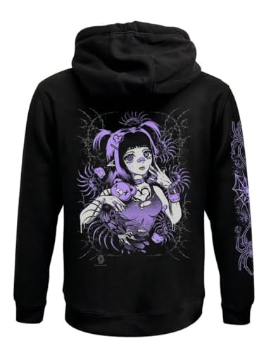 Sweat à capuche zippé style oversize noir Cosmic Boop Changes taille unique - 2