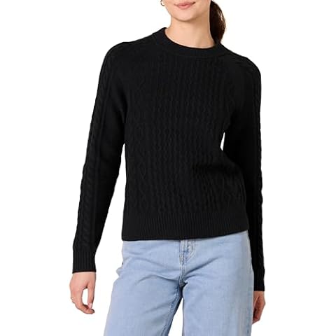 Amazon Essentials Cable Sweater, Black Cover