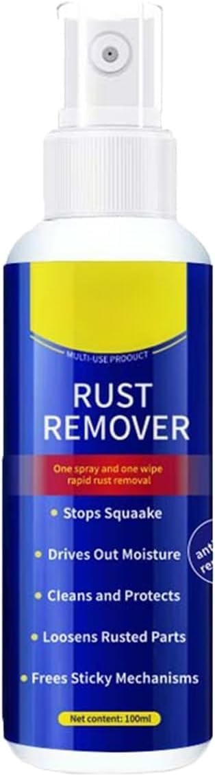 2026 Upgraded Fast-Acting Rust Remover Spray for Metal, Anti-Rust Lubricant & Multi-Purpose Metal Care for Cars, Tools, Chains (3PCS)