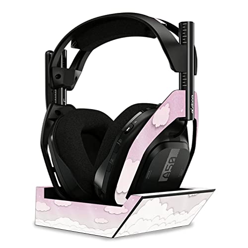Image of MightySkins Glossy Glitter Skin Compatible with Astro A50 Wireless Headphones + Base Station (Gen 4) - Baby Clouds | Protective, Durable High-Gloss Glitter Finish | Easy to Apply | Made in The USA
