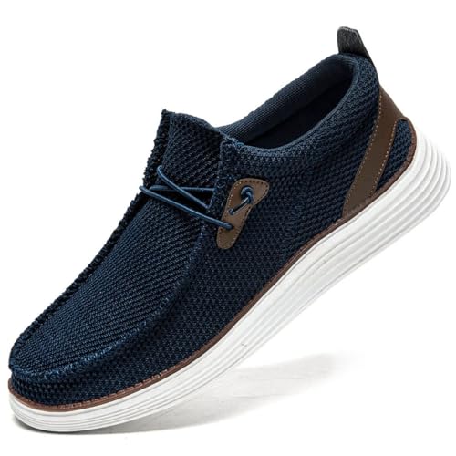 Image of Mens Loafers Walking Slip on Boat Shoes Running Tennis Athletic Sneakers Workout Sports Gym Fashion Classcial Non Slip Sneakers Casual Comfortable Shoes Leisure Vintage Flat