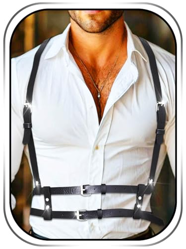 Campsis Leather Harness Belt Fashion Rave Body Accessory for Men