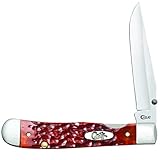 CASE XX WR Pocket Knife Kickstart Trapperlock A/O Chestnut Jig Bone W/Pocket Clip Item #7004 -...