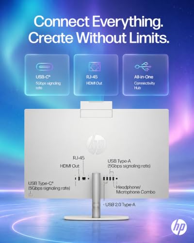 Image of HP All-in-One Desktop Computer, Core i3 N300, 16GB 512GB SSD