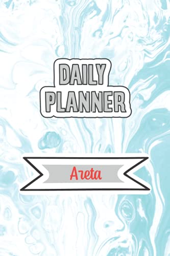 Daily Planner for Areta | 6x9 inches | 120 pages: Daily Planner Paperback without date for planning, organize plan with specific name