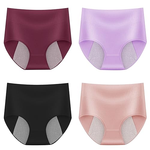 Bragas Menstruales Mujer Ropa Interior Menstrual Higroscópica Y De Algodón De Talla Grande Y Cintura Alta para Mujer, Pantalones Menstruales De Cintura Alta Bragas Mujer Algodon (B, XXXXXXL)