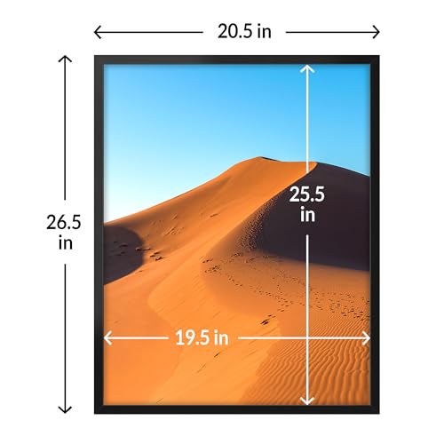 LaVie Home 20x26 Picture Frame for Wall Display, 20x26 Black Picture Frame with HD Plexiglas, 20 x 26 Poster Frame 1 Pack, Display Frame for Vertical or Horizontal, Classic Collection