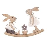 LOVIVER Rústico Pascua Primavera Decoración Puerta Marco Decoración Suministros para Fiestas Interior Exterior Artesanía Centro de Mesa Festival Vacaciones, 21cmx15.5cm