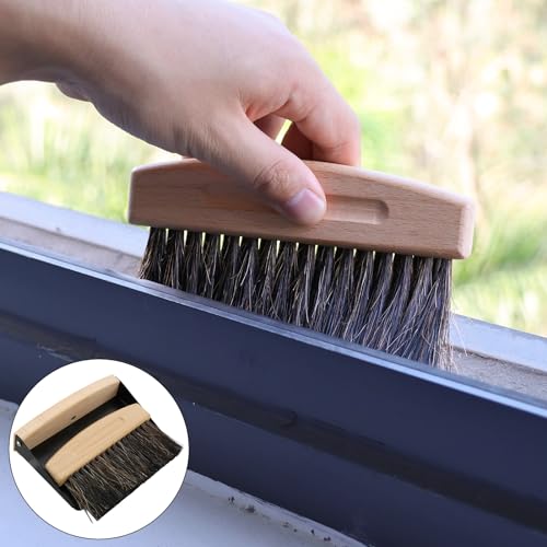 DNDGDLUA Tischbesen Besen und Kehrschaufel Set, Schaufel und Besen Set, Mini Kehrblech und Handfeger Besen, Handbesen mit Kehrschaufel Mini Besen Tischfeger Tischbürste Holz Bürsten (Holz und Metall) – Bild 7