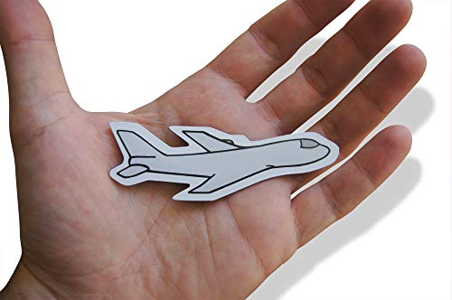 Imanes decorativos avión pequeño gris set 12 pzas miniatura 4