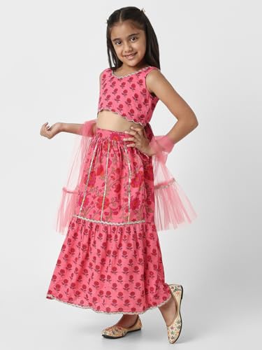 Image of Nautinati Girls Lehenga Choli Set