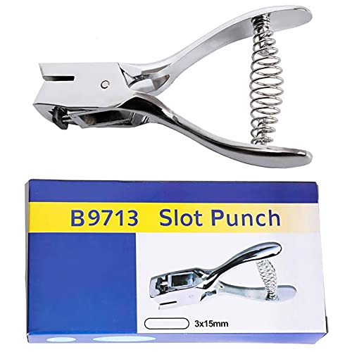 Slot Punch Badge Hole Punch Plier Tool For Pvc Id Card Hand Held (Punch) #TOP4