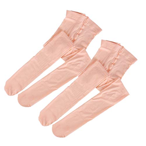 Nexete Ballet Dance Tight Ballet Footed Tight For Toddler Kid Girl (2 pair Ballet Pink, L (Girl 8-12 year))