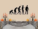 Zombie Dead Evolution Large Wall Decal Sticker Home Decoration Halloween Party Decor Funny