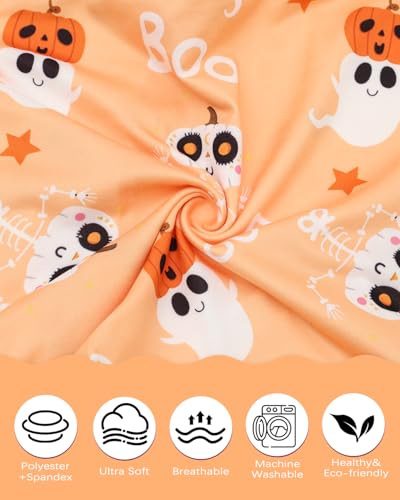 Image of ALVABABY Toddler Pillowcases Stretchy Soft Kids Pillow Cover 2 Pack Fit 13 inchx 18 inch or 12 inchx16 inch Envelope for Girl Boy Sleepy Travel Halloween 2TPE35A