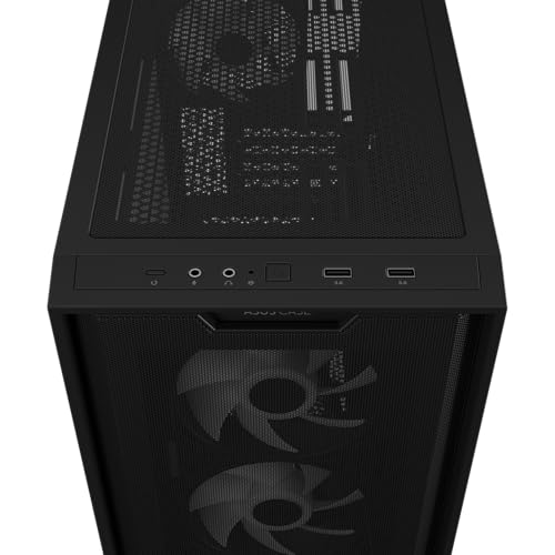 ASUS A21 Plus TG ARGB Black, boîtier Micro-ATX, Prend en Charge Les Cartes mères avec connecteurs cachés, radiateurs de 360 mm et Cartes Graphiques de 380 mm, 4 Ventilateurs ARGB préinstallés, Noir