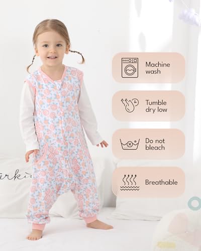 Image of HOMEAL Sleep Sack with Legs 2t-3t,Toddler Light Wearable Blanket Baby, Sleep Sack Baby for Early Walkers