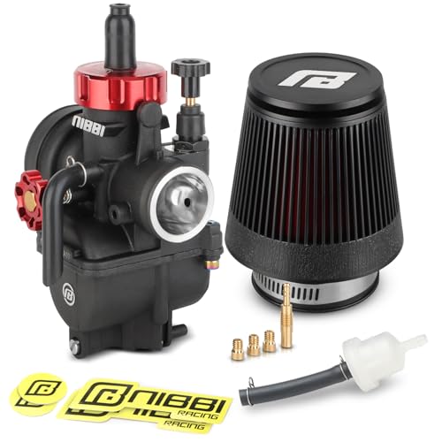 Image of NIBBI 24mm Carburetor with CNC 48mm Air Filter kit,PE24 Carburetor fit for 150cc Pit Bike,Upgrade for SSR150cc Apollo150cc X-PRO150cc