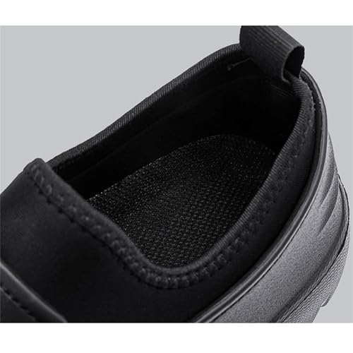 JiuQing Men's Rain Boots Waterproof Chef Shoes Low-Top Non-Slip Work Fishing Water Shoes3