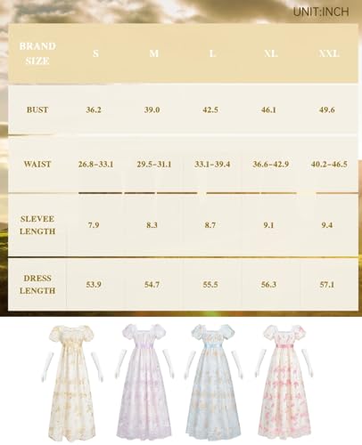 Image of NSPSTT Women Girls American Pioneer Colonial Dress Prairie Costume