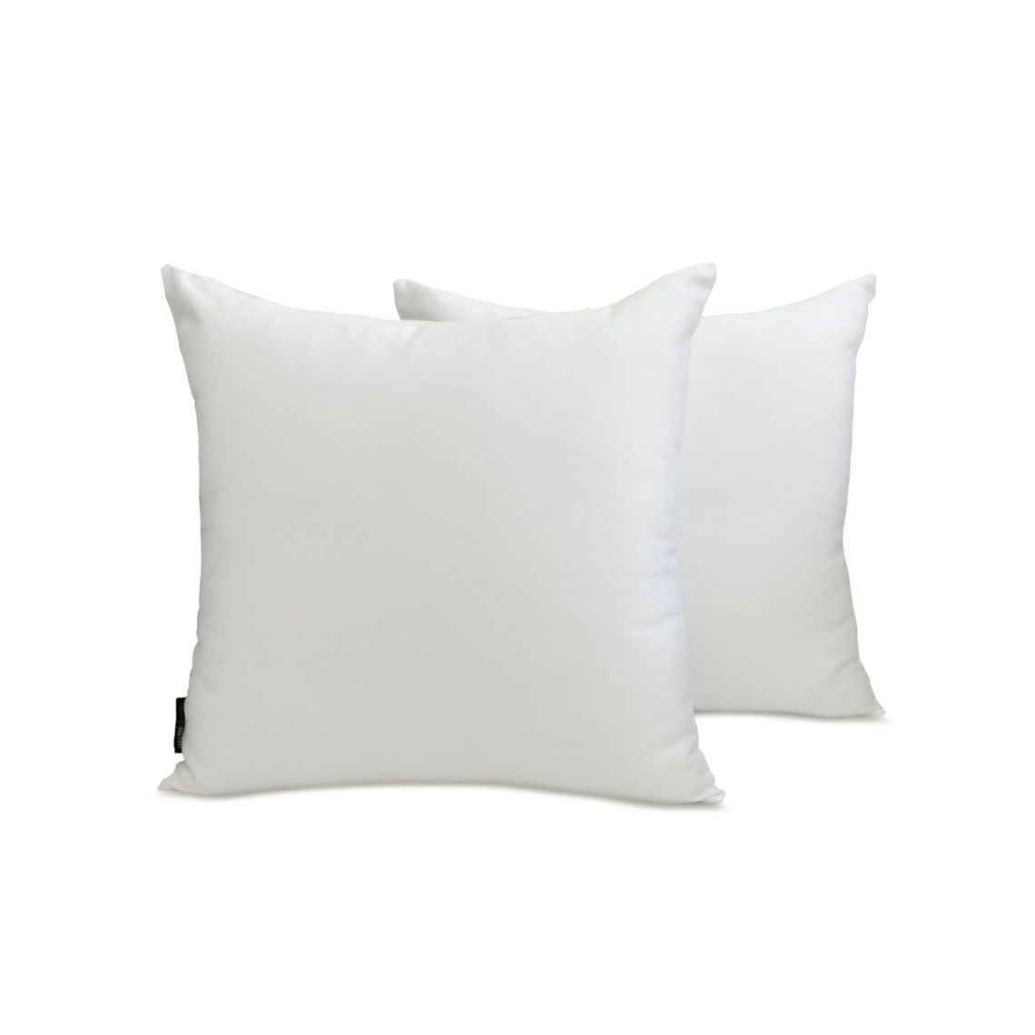The HomeCentric Decorative Toss Cushion Covers Off White Pack of 2, 60x60 cm (24"x24") Satin Solid Pillow Covers For Sofa, Solid Modern Style - Off White Slub Satin