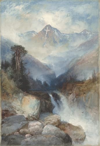 Impression sur toile Montagne de la Sainte Croix Moran 60x90cm, l'art au coeur de votre salon