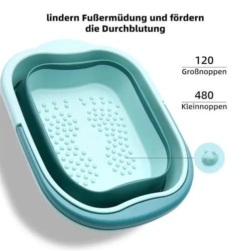 Baño plegable para pies 15L con asa portátil miniatura 3