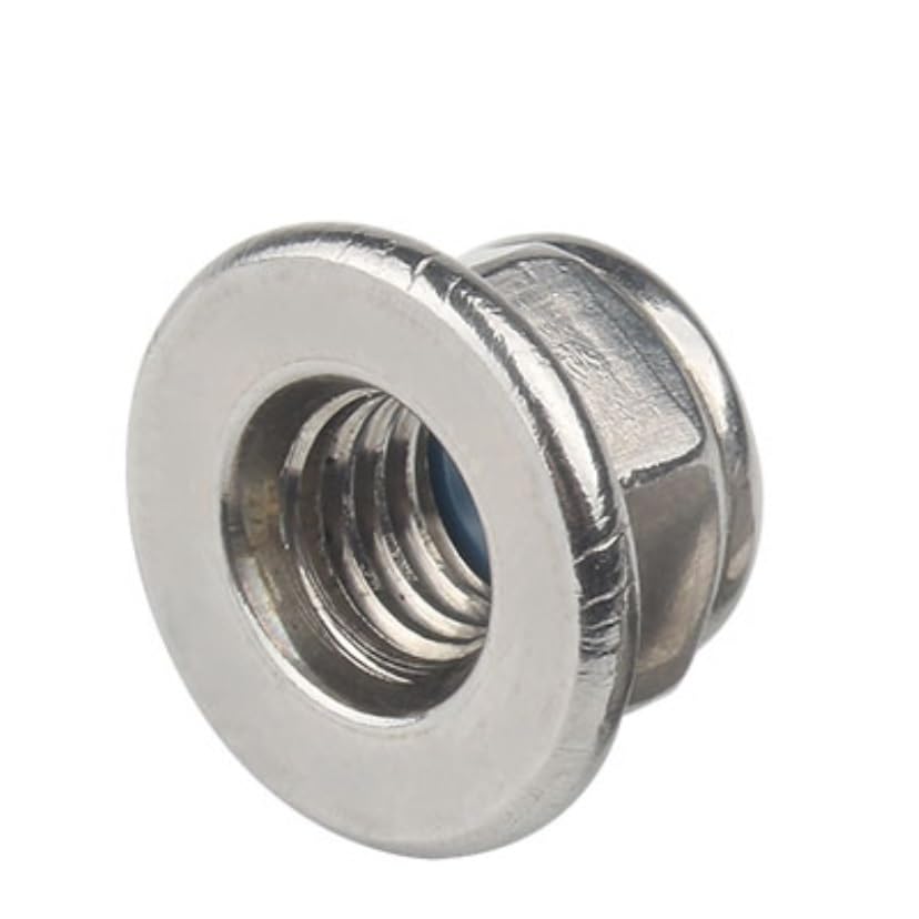 Dadi Di Bloccaggio, Assortimento Di Dadi, 1/2/5/10 Pezzi In Acciaio Inossidabile 304 Con Flangia A Vite In Nylon, Dado Anti-allentamento Zincato Con Cuscinetto M3 M6 M8 M10 M12 (M410 Pezzi)(M65PCS - Foto 5