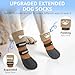SCENEREAL Anti Slip Dog Socks Boots, Dog Shoes for Hot/Cold Pavement, Waterproof Grip Doggy Booties for Hardwood Floor, Rain Paw Protectors for Small Medium Large Senior Old Dogs, Khaki XL
