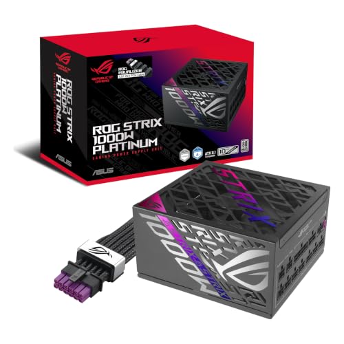 Image of ASUS ROG Strix 1000W Platinum (80 Plus and Cybenetics Platinum, Fully Modular ATX, ATX 3.1, PCIe 5.1, GaN MOSFET, GPU-First IVS, ROG Equalizer 12V-2x6 GPU Power Cable, 10-Year Warranty)