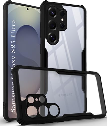 Image of Jkobi Back Cover Case for Samsung Galaxy S25 Ultra (Shockproof with Polycarbonate Clear Panel | Professional Black)