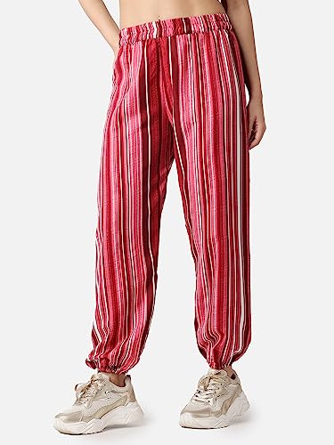 Image of POPWINGS Casual Printed Joggers for Summer || Stylish Women Joggers for Summer || Loose-Fit Pull On Joggers for Women || Women Joggers Pants for Summer
