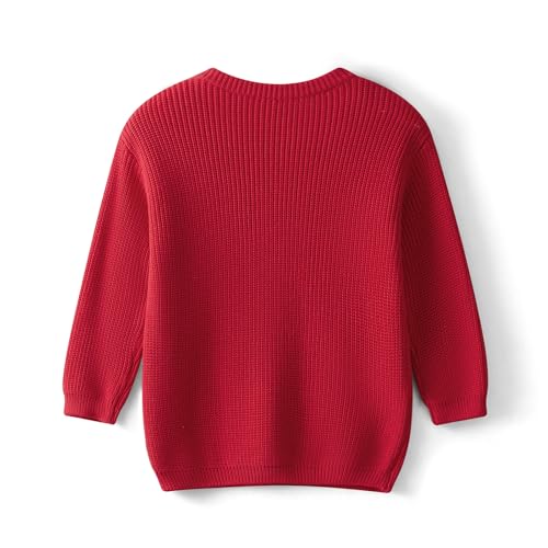 Mommy and Me Matching Sweaters Ribbed Long Sleeve Round Neck Chunky Knit Tops for Fall Winter2