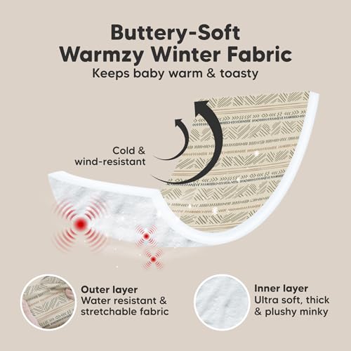 Image of KeaBabies Winter Car Seat Cover Baby, Newborn - Universal Fit Infant Carseat Covers Baby Girl, Boy, Breathable, Lightweight Blanket, Easy to Use Stroller Canopy, Rain, Wind, Sun Shade (Maya)