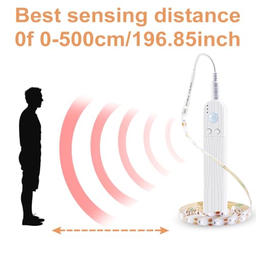 Tira LED con sensor PIR inalámbrico 78.74in 6000K miniatura 6