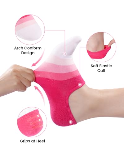 Image of IDEGG No Show Socks Women 10 Pairs Low Cut Anti-Slid Novelty Athletic Casual Invisible Liner Socks