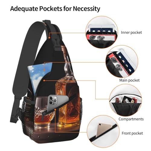 Bolso Cruzado de Pecho para Hombre Negro miniatura 4