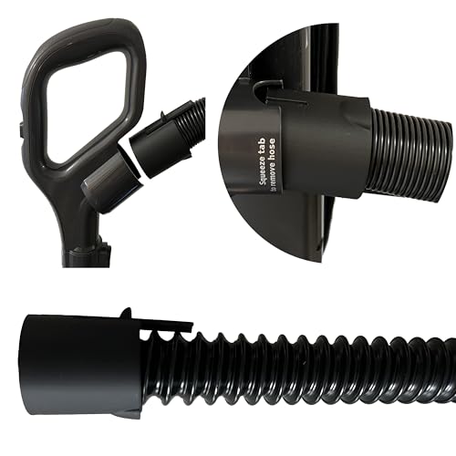 Shark Vacuum Hose Replacement, 2.5m Extendable, Compatible with NV602UK NV602UKT NV702UK NV702UKT NZ690UK NZ690UKT, Black
