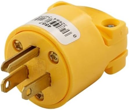 Woods 4867-BOX 59840000 - Tapón de repuesto de vinilo recto, NEMA 5-15P, 15 amperios, tamaño único